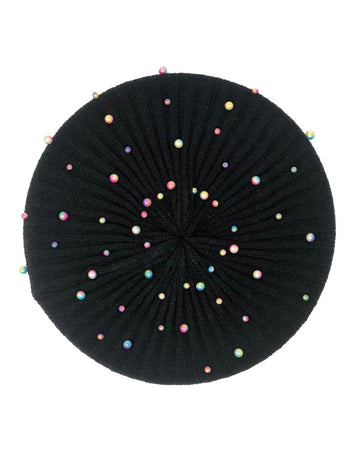 Revaz SSB28H/RNBW Navy with Rainbow Pearls Knit Snood myselflingerie.com